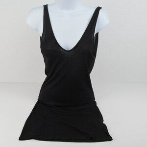 T Alexander Wang Black Tank Mini Dress Scoop Neck Sleeveless Size S